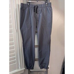 Italymorn Sunrise Men's Gray Cargo Jogger Pants, Elastic Waist 36